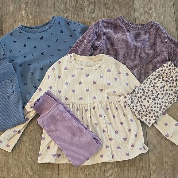 Other - Girls Bundle. 3 Outfits Plus A Vest With Matching Pants Great Condition
